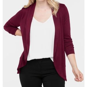 Shawl Collar Cardigan, Bergundy